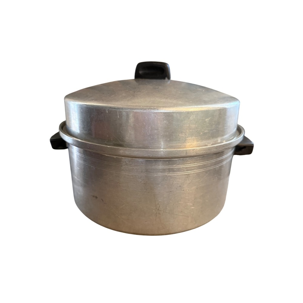 West Bend Flavo-Seal 5 Quart Aluminum Stockpot Vintage High Dome Lid USA Made